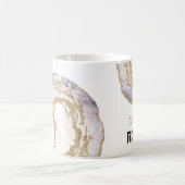 *~* Personaliseer NAAM ROCKS Roze pastels Glitter Koffiemok (Center)