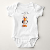 Personaliseer Naam Schattige Baby Stork Romper (Voorkant)