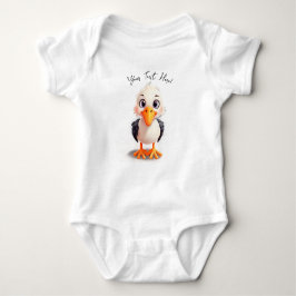 Personaliseer Naam Schattige Baby Stork Romper