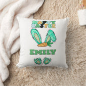 Personaliseer naam Schattige Easter Bunny Kussen (Deken)
