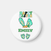 Personaliseer naam Schattige Easter Bunny Magneet (Voorkant)