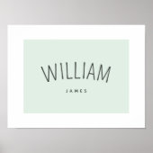 Personaliseer Naam Speelkamer Decor Geslachtsneutr Poster (Voorkant)