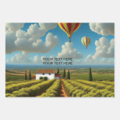 Personaliseer Naam Tekst Napa Valley Wijngaard Inpakpapier Vel (Voorkant 3)