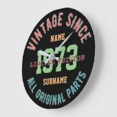 PERSONALISEER NAAM VERJAARDAG JAAR GESCHENKEN GROTE KLOK (Hoek)