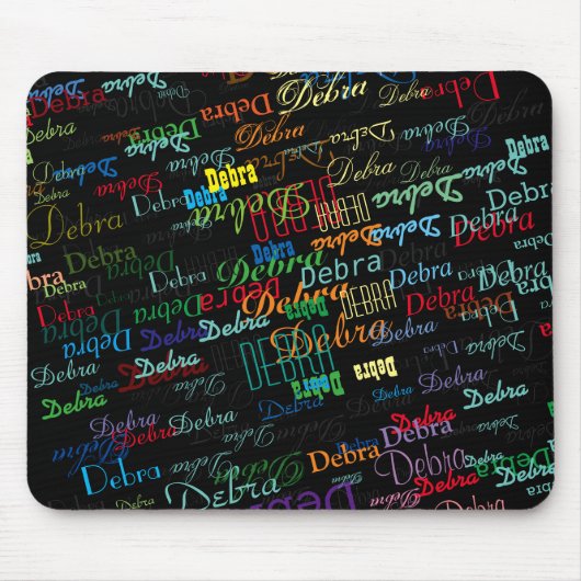 Personaliseer naampatroon Kleurrijk Muismat (Voorkant)