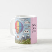 Personaliseer naamwoorden Happy Cloud Hete Luchtba Koffiemok (Voorkant links)