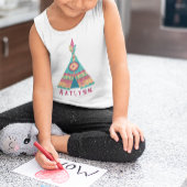 Personaliseer Native American Roze en Blauwe Meisj