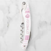 Personaliseer Nautical Pink Seashell Kurkentrekker (Voorkant)