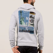 Personaliseer New York City Liberty Statue Nyc Hoodie (Achterkant)