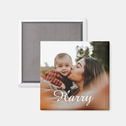 Personaliseer nieuwe moeder met de naam van baby e magneet (Voorkant / Achterkant)