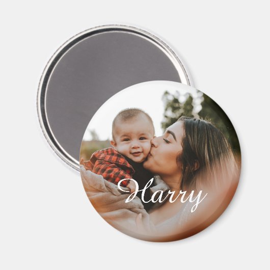 Personaliseer nieuwe moeder met de naam van baby e magneet (Voorkant / Achterkant)