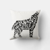 Personaliseer Noble Courage Sterke Wild Free Wolf Kussen (Achterkant)