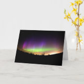 Personaliseer Noord-Licht Aurora Borealis Lucht Kaart (Gele Bloem)