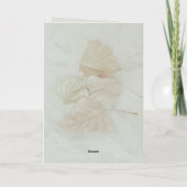 Personaliseer notitie begroeting herfst blad kaart (Achterkant)