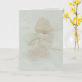 Personaliseer notitie begroeting herfst blad kaart (Gele Bloem)