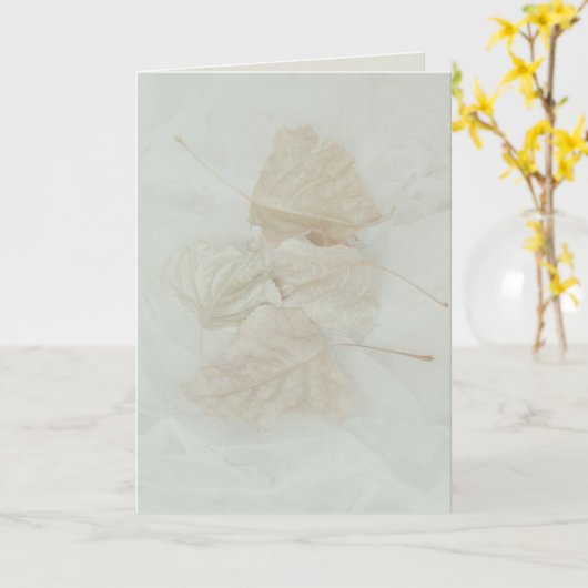 Personaliseer notitie begroeting herfst blad kaart (Gele Bloem)