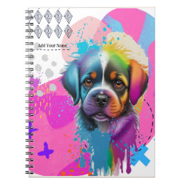 PERSONALISEER: Notitieboekje met cute puppy hond Notitieboek
