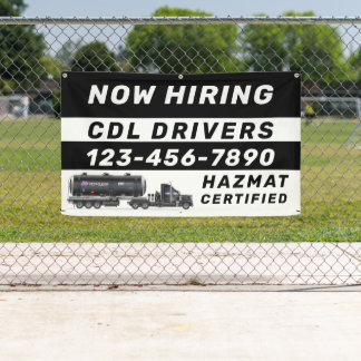 Personaliseer Nu huren Hazmat CDL-chauffeurs Spandoek