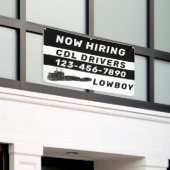 Personaliseer Nu huren Lowboy CDL-bestuurders Spandoek (Buitenkant Gebouw)