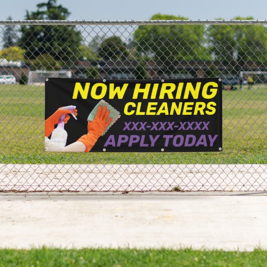 Personaliseer Nu Vacatures Schoonmakers Sollicitee Spandoek (Insitu)