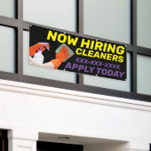 Personaliseer Nu Vacatures Schoonmakers Sollicitee Spandoek (Buitenkant Gebouw)