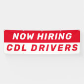 Personaliseer Nu Vacatures Voor CDL-Chauffeurs Elk Spandoek (Horizontaal)