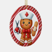 Personaliseer Nurse Christmas Ornament (Rechts)