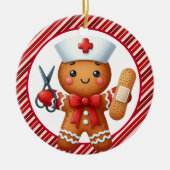 Personaliseer Nurse Christmas Ornament (Voorkant)