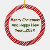 Personaliseer Nurse Christmas Ornament (Achterkant)