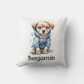 Personaliseer Nursery Kinder kamer Puppy Dog Hoodi Kussen (Voorkant)