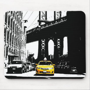 Personaliseer Nyc New York City Yellow Taxi Brookl Muismat