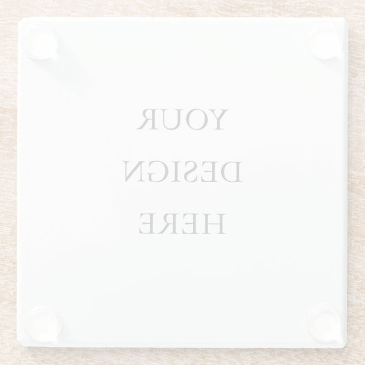 Personaliseer of Aanpas Glazen Onderzetter (Achterkant)