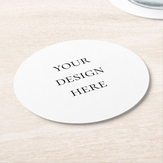 Personaliseer of Aanpassen Ronde Kartonnen Onderzetter (Gebogen)