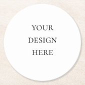 Personaliseer of Aanpassen Ronde Kartonnen Onderzetter (Voorkant)