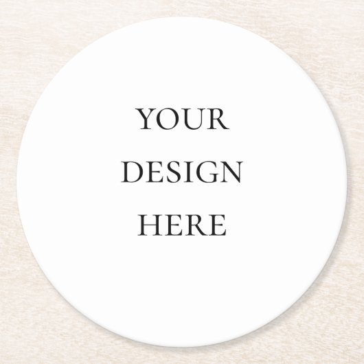 Personaliseer of Aanpassen Ronde Kartonnen Onderzetter (Voorkant)