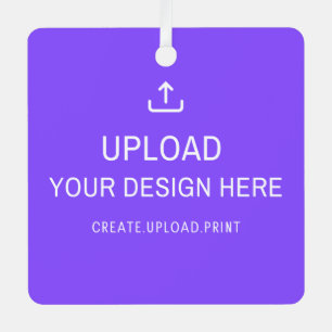 Personaliseer of upload uw eigen ontwerp metalen ornament