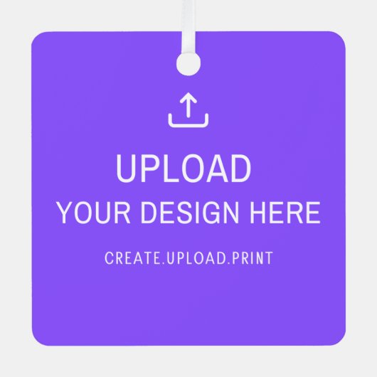 Personaliseer of upload uw eigen ontwerp metalen ornament (Voorkant)