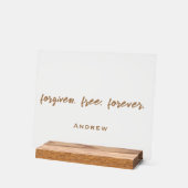 Personaliseer offerte Modern Christelijk Vergeven  Acryl Bord (Hoek)