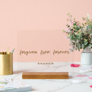 Personaliseer offerte Modern Christelijk Vergeven  Acryl Bord