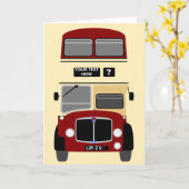 Personaliseer Old Colchester Essex Double Decker B Kaart (Gele Bloem)