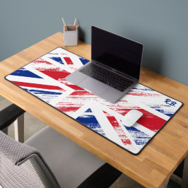 Personaliseer Old  Grunge United Kingdom Flag Bureaumat