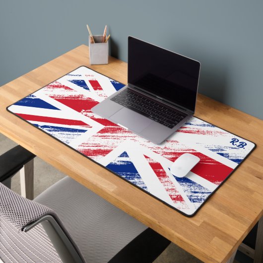 Personaliseer Old  Grunge United Kingdom Flag Bureaumat (Kantoor 2)