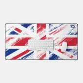 Personaliseer Old  Grunge United Kingdom Flag Bureaumat (Keyboard & Muis)