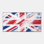 Personaliseer Old  Grunge United Kingdom Flag Bureaumat (Voorkant)