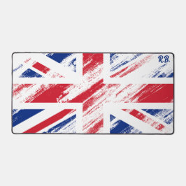Personaliseer Old  Grunge United Kingdom Flag Bureaumat