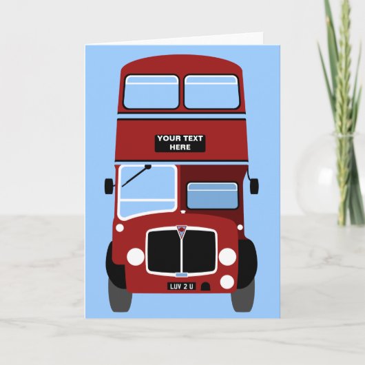 Personaliseer Old Manchester Double Decker Bus Kaart (Voorkant)