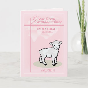 Personaliseer Oma's Oma Doop Roze Kaart