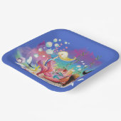 Personaliseer onder het Zee Zeemeermin Oceaan Paar Papieren Bordje (Gebogen)