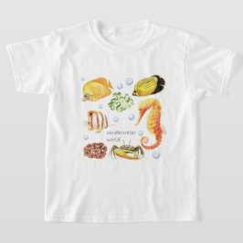 Personaliseer onderwater World Seaweed Crab Seahor T-shirt