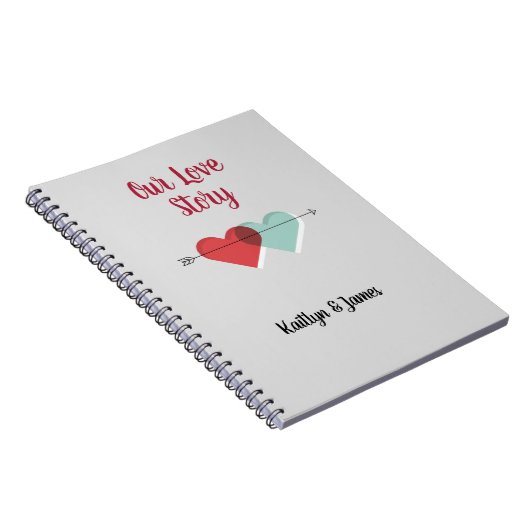 Personaliseer ons liefdesverhaal notitieboek (Rechterzijde)